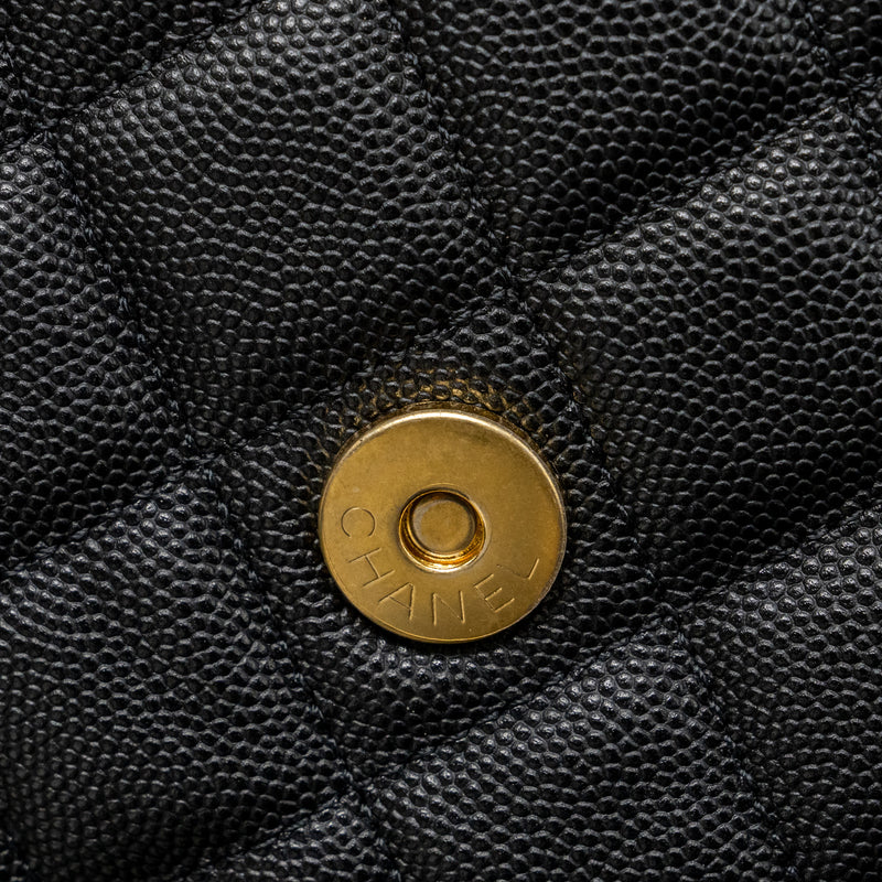 chanel black caviar flap bag small
