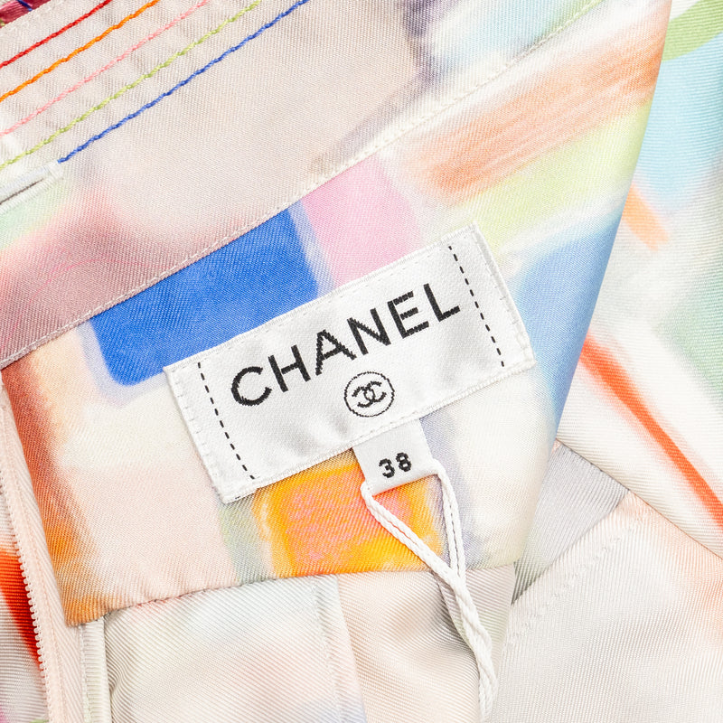 Chanel Size 38 19S Umbrella Motif Skirt Silk Multicolour