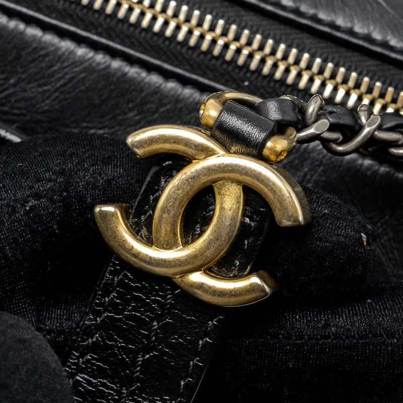 Chanel Large Gabrielle Hobo Bag Aged Calfskin Black Multicolour Hardwa