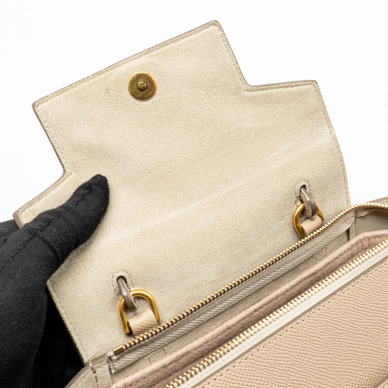 Celine Nano Belt Bag Grained Calfskin Beige GHW