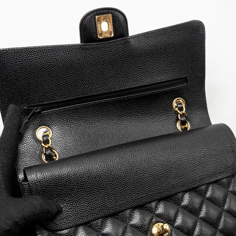 Chanel Medium Classic Double Flap BAG Caviar Black GHW