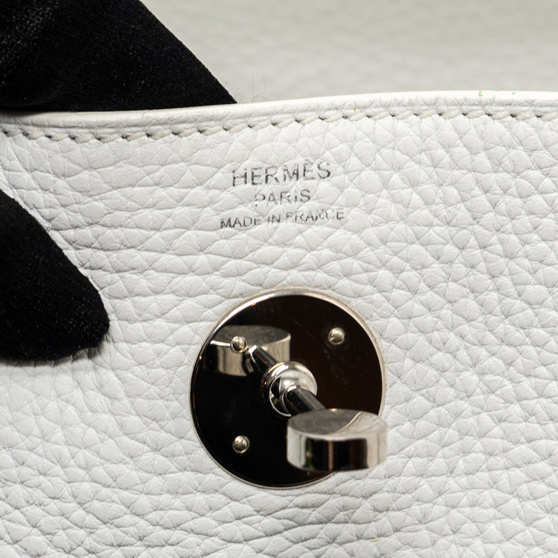 Hermes Lindy 26 Clemence Blanc SHW Stamp Y