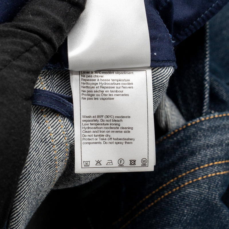 Chanel Size 40 CC Logo Washed Out Denim Jeans Cotton Dark Blue