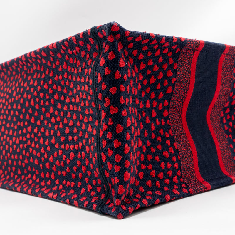 Dior Medium Dior book tote I love Paris canvas red / navy