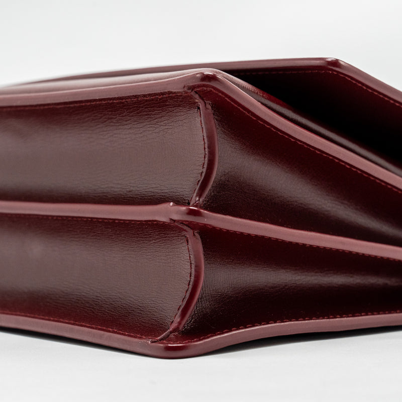 Saint Laurent/YSL Sunset Bag Calfskin Burgundy SHW
