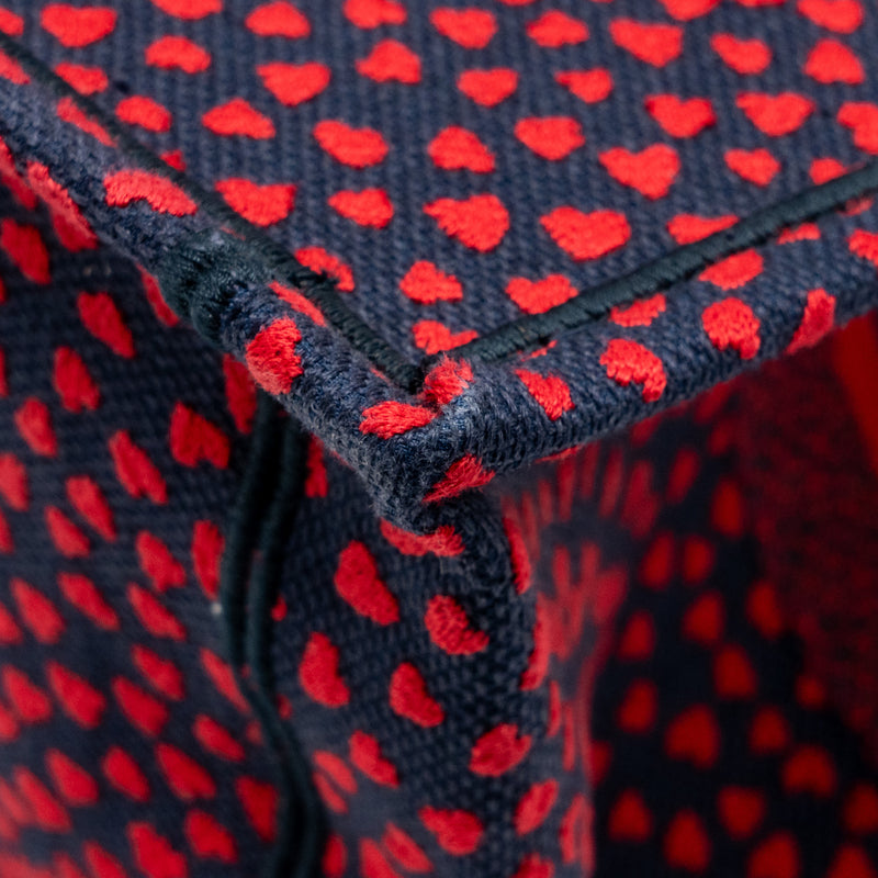Dior Medium Dior book tote I love Paris canvas red / navy