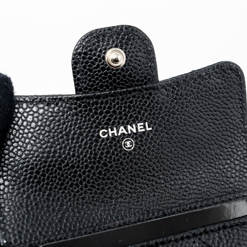 chanel classic flap card holder caviar black SHW (Microchip)