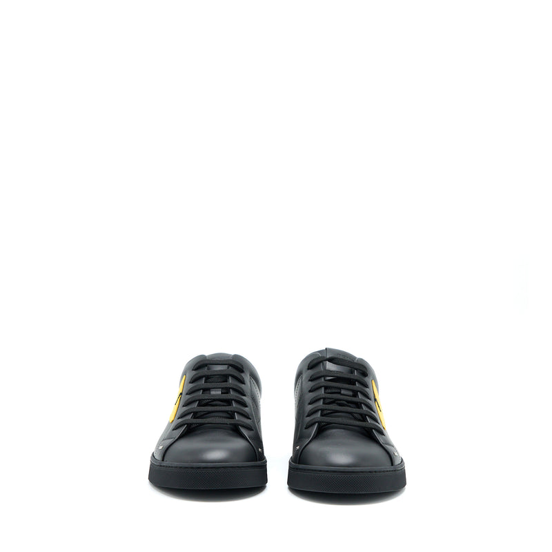 Fendi Size 5 Monster Sneaker Calfskin Black