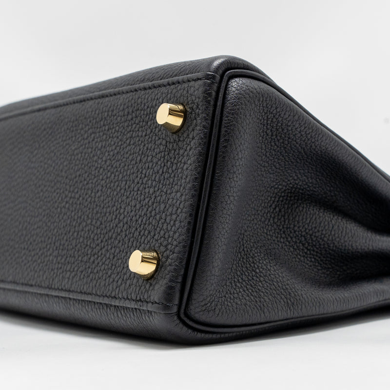 Hermes Kelly 25 Togo Black GHW Stamp U