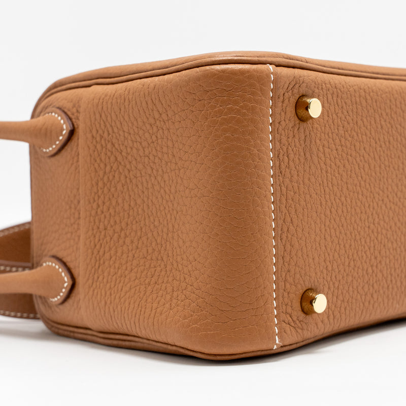 Hermes Mini Lindy Clemence Gold GHW Stamp Z