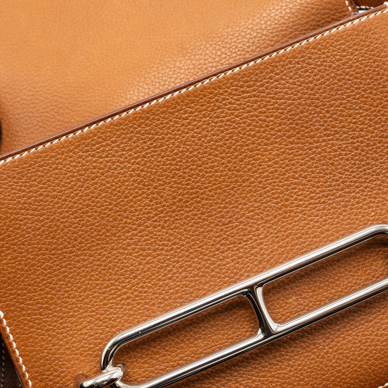 Hermes Mini Roulis Barenia Faubourg Fauve SHW Stamp D