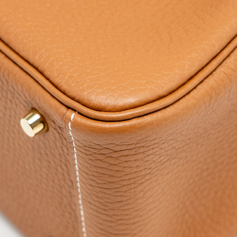 Hermes Mini Lindy Clemence Gold GHW Stamp Z