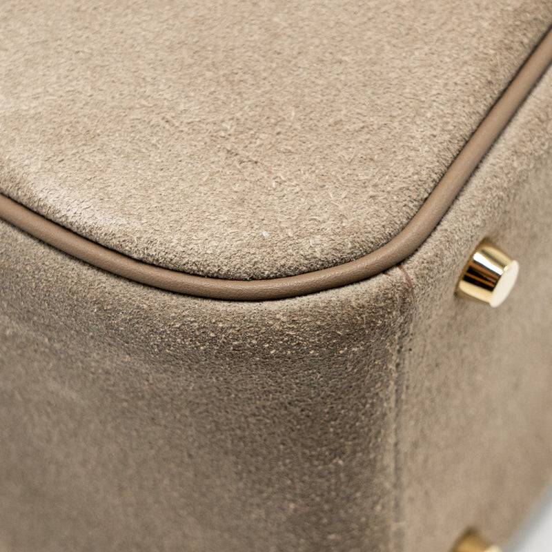 Hermes Mini Lindy Grizzly/Swift Gris Caillou/Etoupe GHW Stamp B