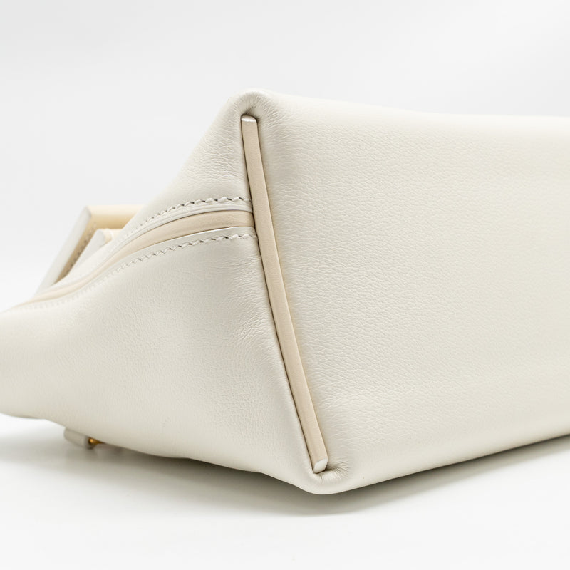 Hermes Mini 2424 24/24-21 Bag Evercolor/Swift Blanc/Nata GHW Stamp B