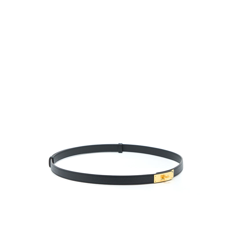 Hermes Kelly 18 Belt Epsom Black GHW Stamp X