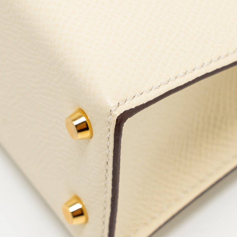 Hermes Mini Kelly II Epsom Nata GHW stamp Z
