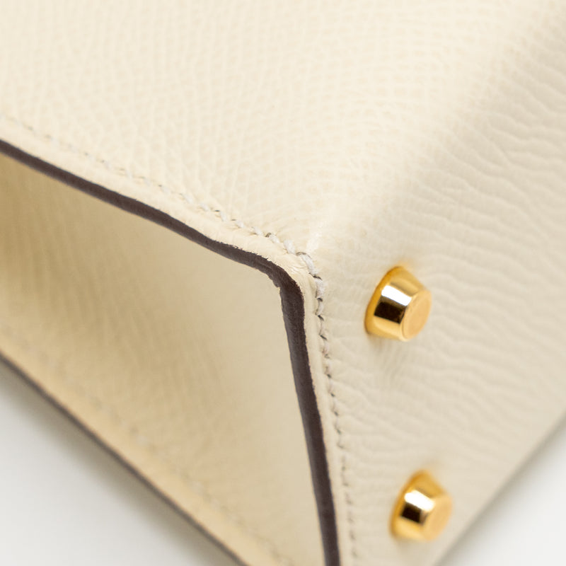 Hermes Mini Kelly II Epsom Nata GHW stamp Z