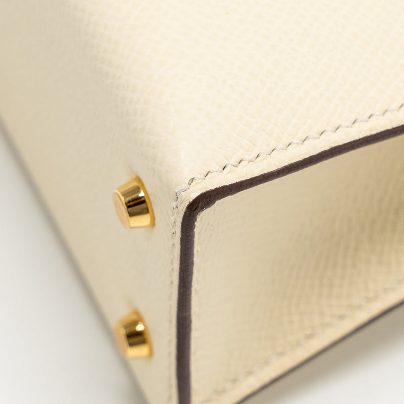 Hermes Mini Kelly II Epsom Nata GHW stamp Z