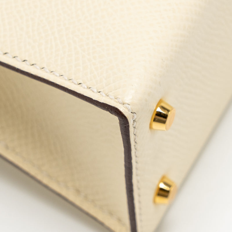 Hermes Mini Kelly II Epsom Nata GHW stamp Z