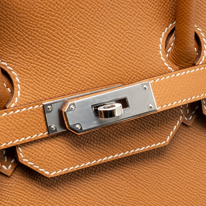 Hermes Birkin 35 Sellier epsom gold SHW stamp Y