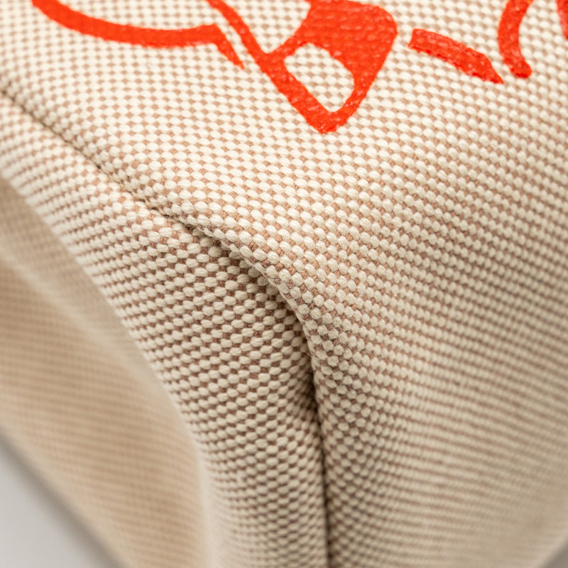 Hermes Herbag Zip 31 Pegase Pop Canvas/Hunter Capucine/Ecru-Beige/Nature SHW Stamp Z