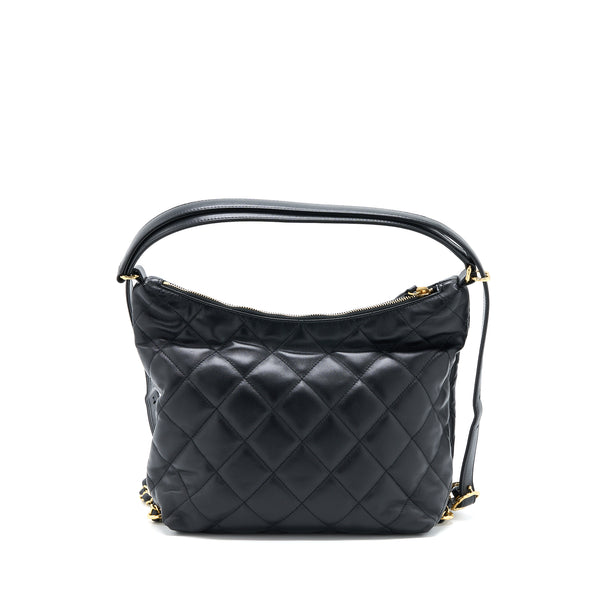 Chanel 22B Hobo Bag Lambskin Black GHW (Microchip)