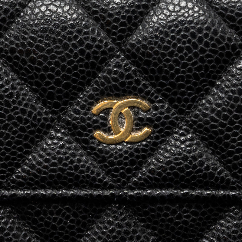 Chanel Flap Long Wallet Caviar Black GHW