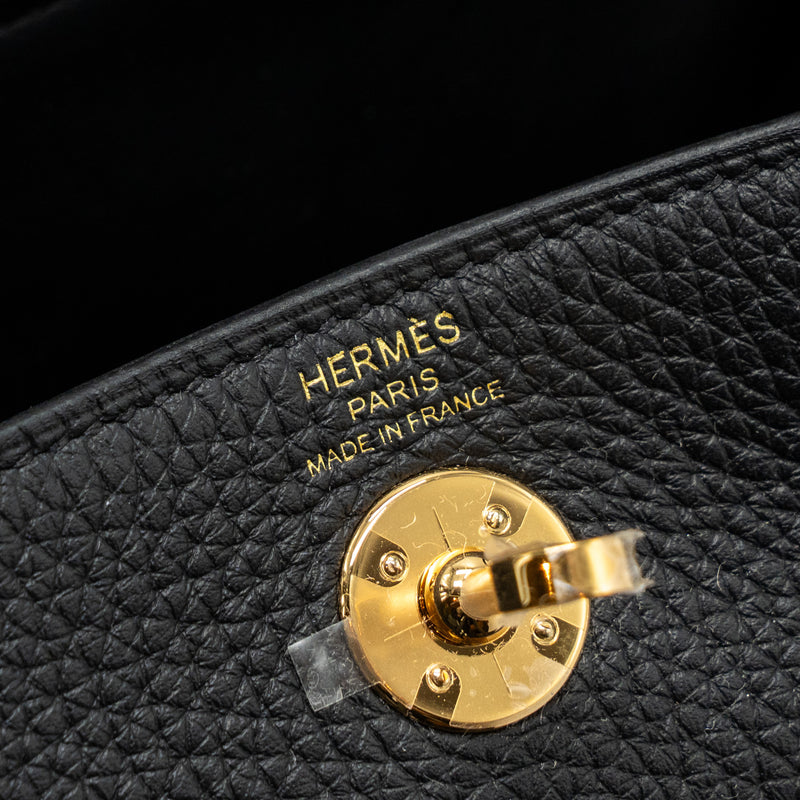 Hermes mini lindy clemence black GHW stamp B