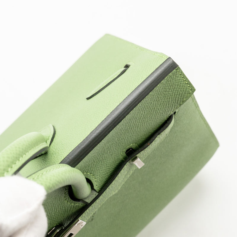 Hermes Birkin 25 Epsom Vert Criquet SHW Stamp Y