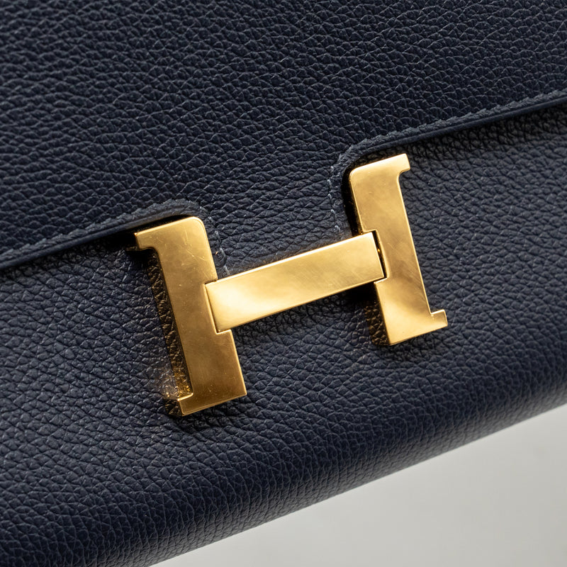Hermes Constance to Go Evercolor Blue Nuit GHW Stamp Z