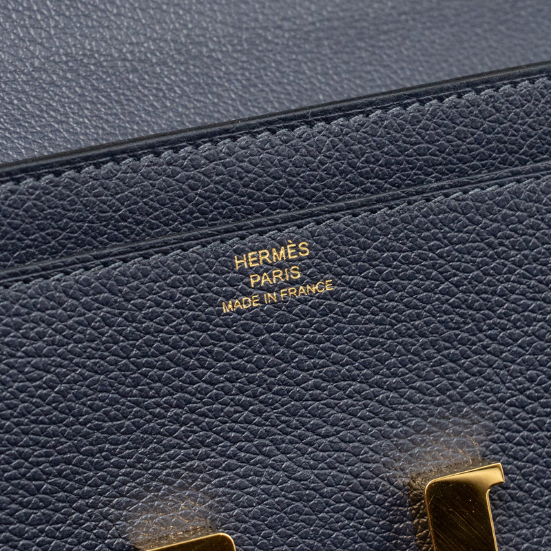 Hermes Constance to Go Evercolor Blue Nuit GHW Stamp Z
