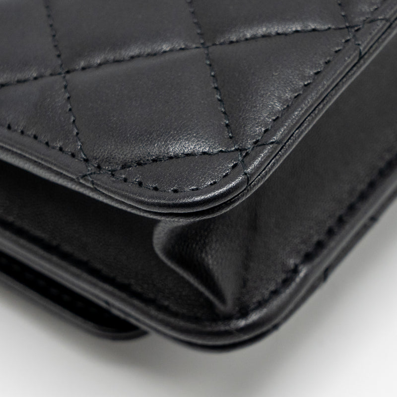 Chanel Trendy CC Wallet on Chain Lambskin Black LGHW (Microchip)