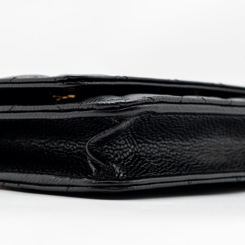 Chanel Classic Wallet on Chain Caviar Black GHW (Microchip)