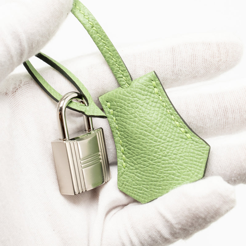 Hermes Birkin 25 Epsom Vert Criquet SHW Stamp Y