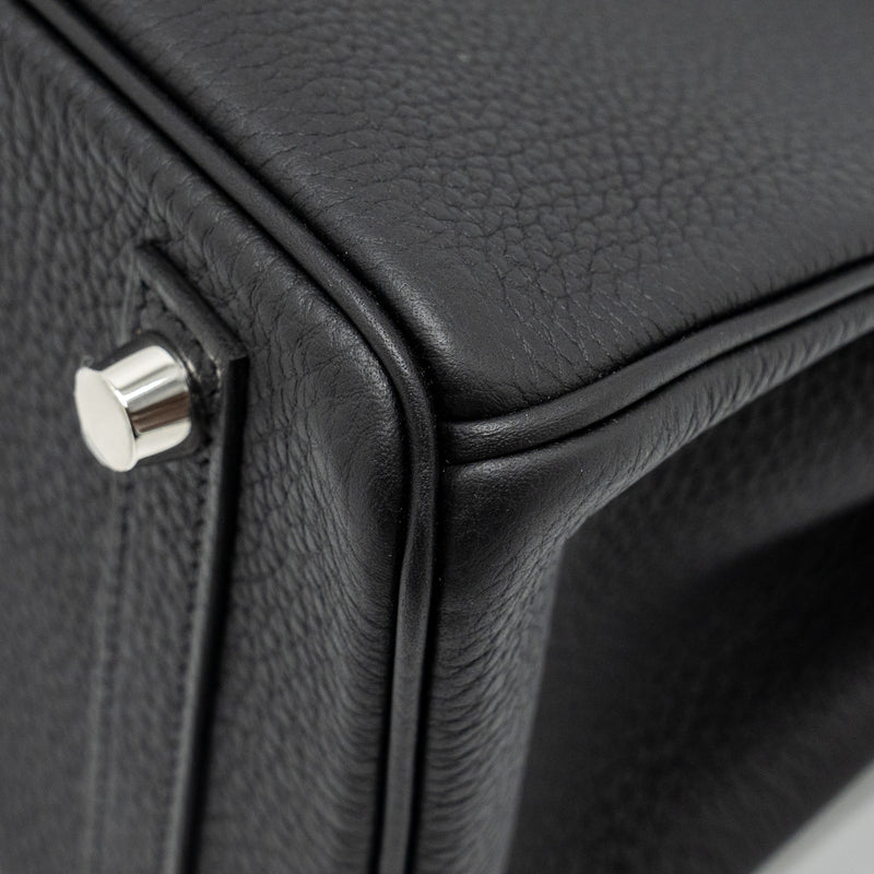 Hermes Birkin 25 Togo Black SHW Stamp W