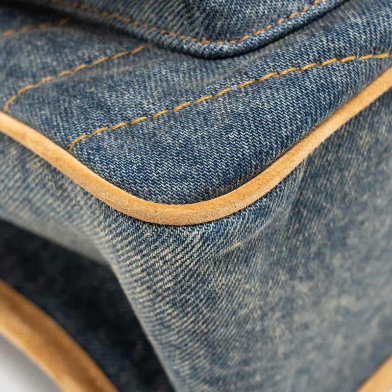 Saint Laurent/YSL Niki Shoulder bag Denim Blue/ CINNAMON GHW