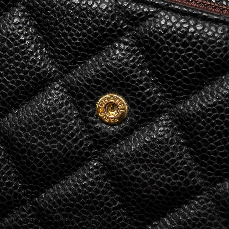 Chanel Flap Long Wallet Caviar Black GHW