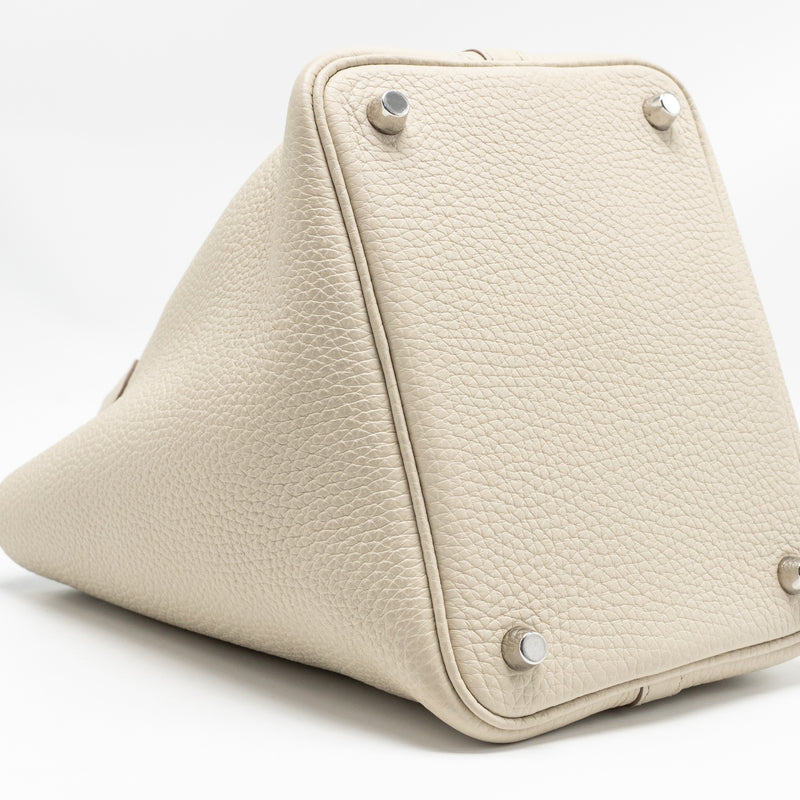 Hermes picotin 18 lock bag Clemence beton SHW stamp U