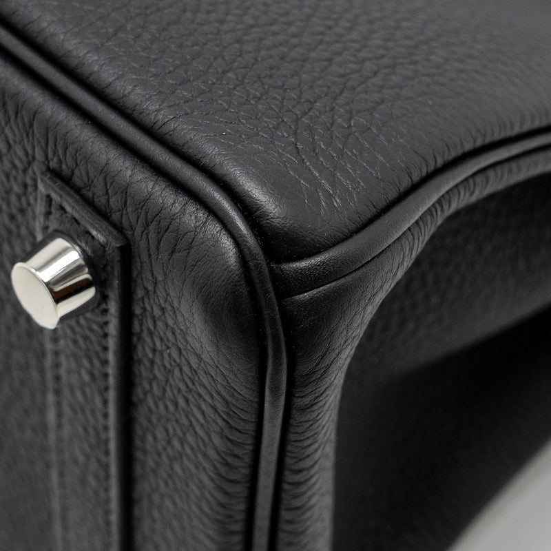 Hermes Birkin 25 Togo Black SHW Stamp W