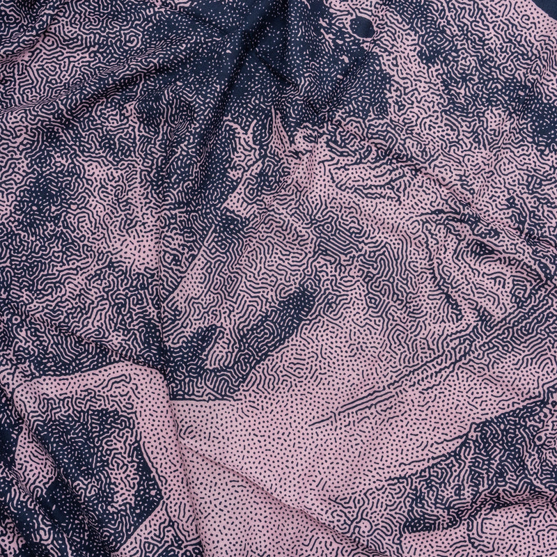 Hermes 140cm Claire de Lune Scarf cashmere / silk marine/ viex rose