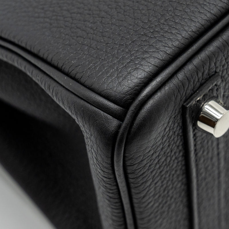 Hermes Birkin 25 Togo Black SHW Stamp W