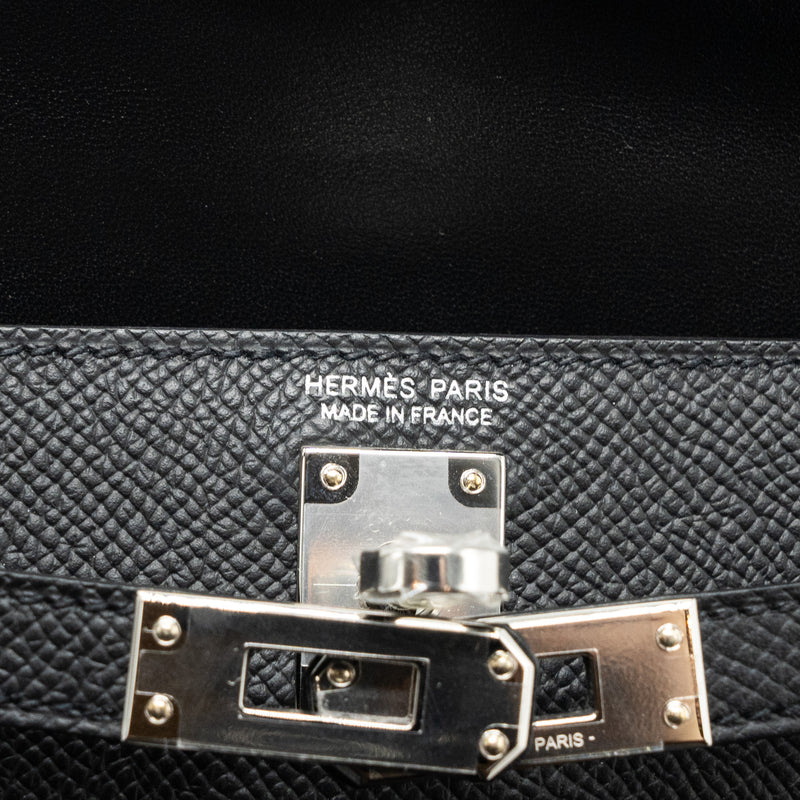 Hermes mini kelly II epsom black SHW stamp B