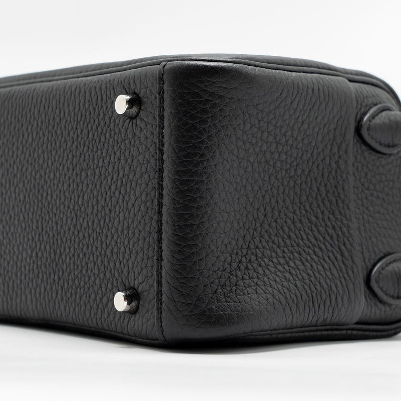 Hermes Mini Lindy II Clemence Black SHW Stamp K