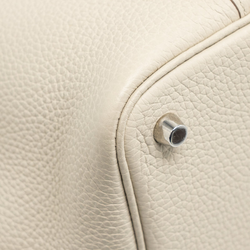 Hermes picotin 18 lock bag Clemence beton SHW stamp U