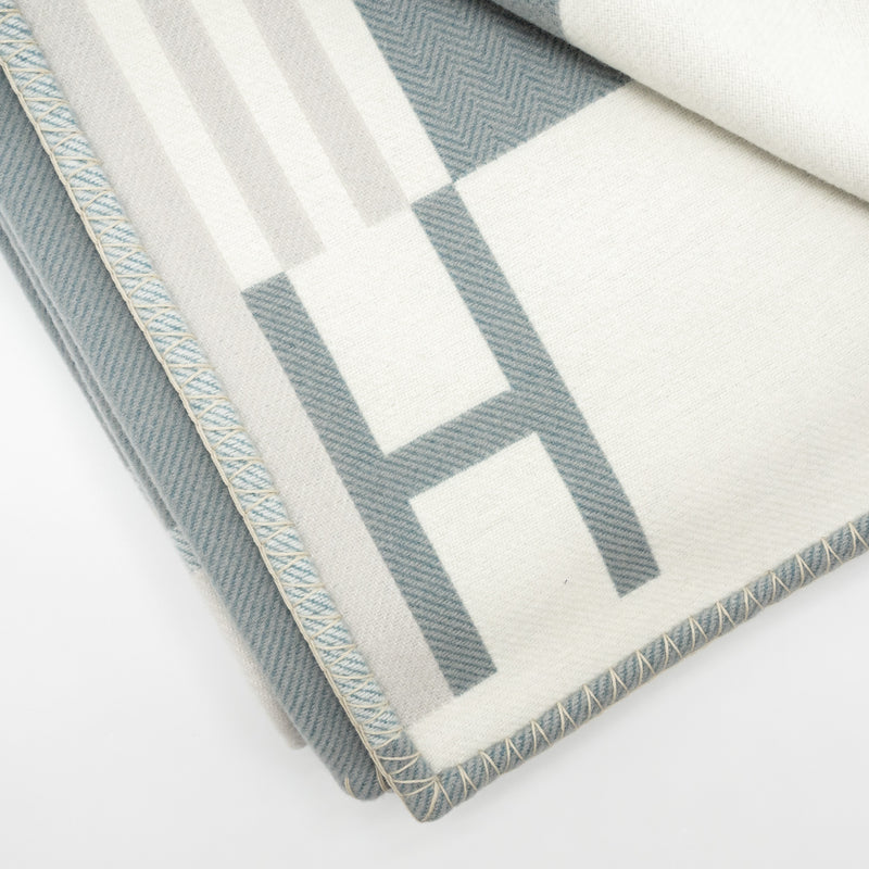 Hermes Ithaque Blanket Wool/Cashmere Gris/Perle