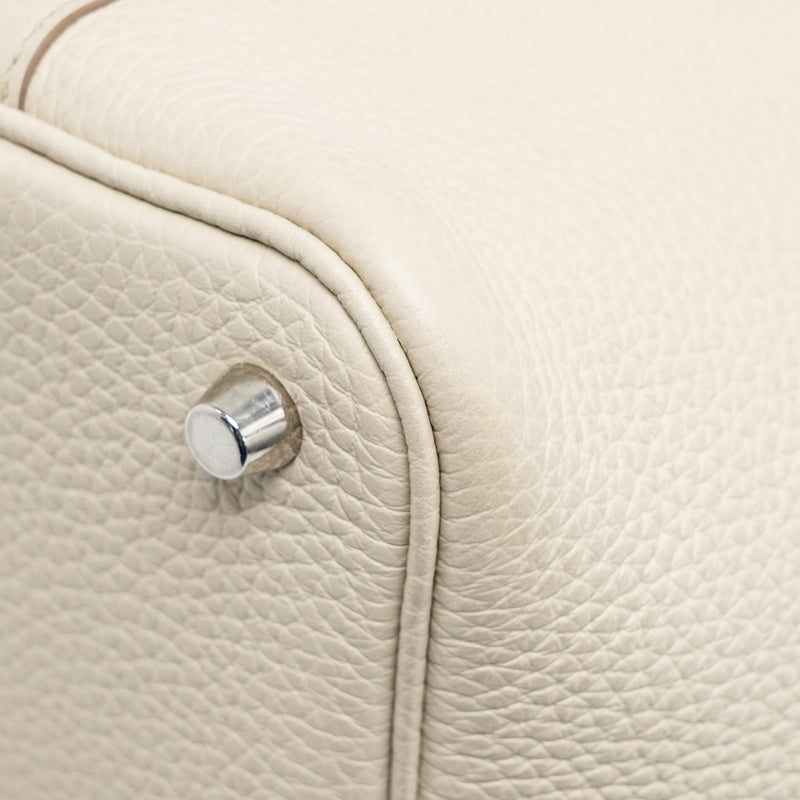 Hermes picotin 18 lock bag Clemence beton SHW stamp U