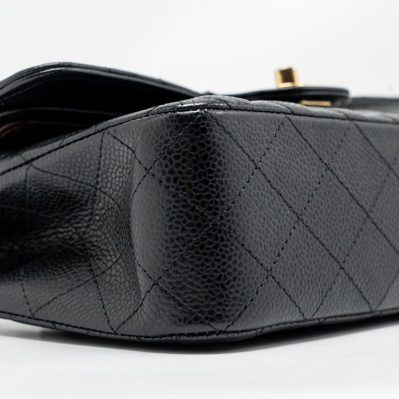 Chanel Small Classic double flap caviar black GHW (microchip)