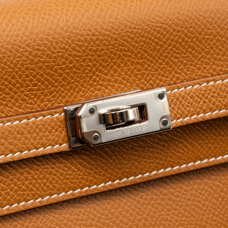 Hermes kelly to go epsom gold SHW stamp Z