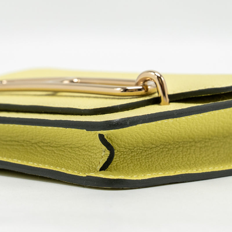 Hermes Roulis Slim Chèvre Mysore R9 Jaune Bourgeon LGHW Stamp B