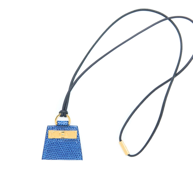 Hermes Monpetitkelly Pendant Small Bleu Saphir lizard